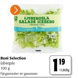 Colruyt Boni Selection ijsbergsla aanbieding