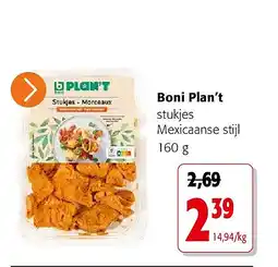 Colruyt Boni Plan’t stukjes Mexicaanse stijl aanbieding