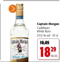 Colruyt Captain Morgan Caribbean White Rum 37,5 % vol aanbieding