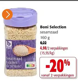 Colruyt Boni Selection sesamzaad aanbieding