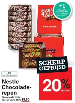 Sligro Nestle Chocoladerepen aanbieding
