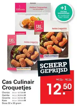 Sligro Cas Culinair Croquetjes aanbieding