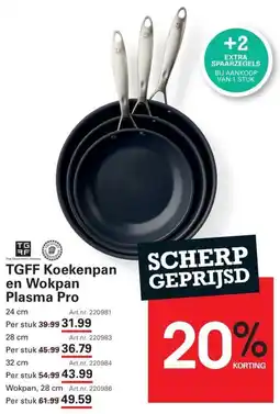 Sligro TGFF Koekenpan en Wokpan Plasma Pro aanbieding