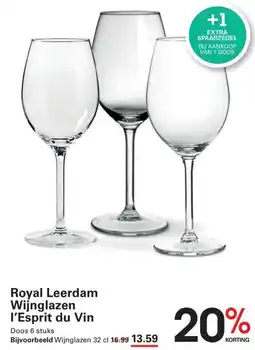 Sligro Royal Leerdam Wijnglazen l'Esprit du Vin aanbieding