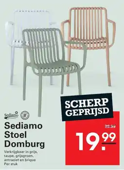 Sligro Sediamo Stoel Domburg aanbieding