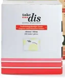 Sligro Take Dis Verfrissingsdoekjes Basic Doos aanbieding