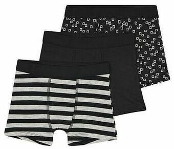 HEMA HEMA Kinderboxers Katoen Stretch - 3 Stuks Zwart (zwart) aanbieding