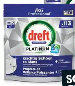 Sligro Dreft Professional Vaatwastabs Platinum Regular aanbieding