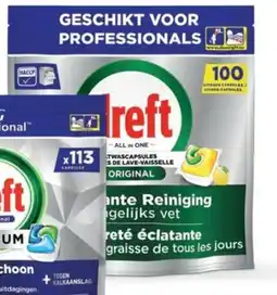 Sligro Dreft Professional Vaatwastabs All-in-One Lemon aanbieding