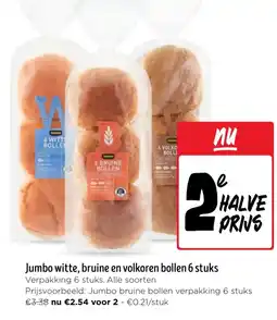 Jumbo Jumbo witte, bruine en volkoren bollen aanbieding