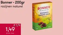 Peltri Bonner rozijnen naturel aanbieding