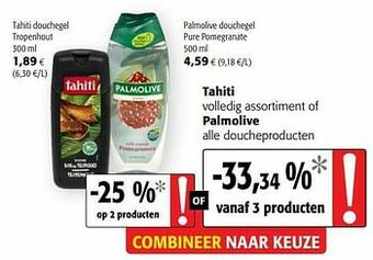Colruyt Tahiti douchegel tropenhout aanbieding
