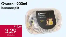 Peltri Gwoon bananasplit aanbieding