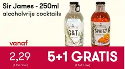 Peltri Sir James alcoholvrije cocktails aanbieding