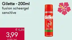 Peltri Gilette fusion scheergel sensitive aanbieding