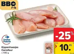 Carrefour Kippenhaasjes Carrefour ± 440 g aanbieding