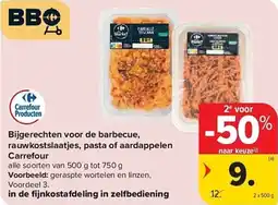 Carrefour Bijgerechten voor de barbecue, rauwkostslaatjes, pasta of aardappelen aanbieding