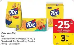 Carrefour Crackers tuc lu aanbieding