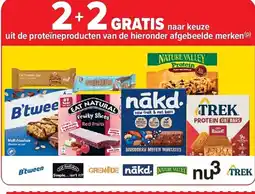 Carrefour Trek, nakd, nature valley, b'tween, eat natural, grenade, and nu3 aanbieding