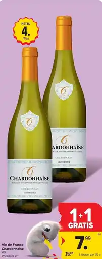 Carrefour Vin de france chardonnaise aanbieding