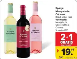 Carrefour Spanje marqués de cáceres aanbieding