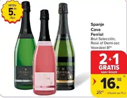 Carrefour Spanje cava ferriol aanbieding