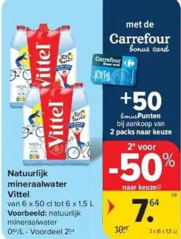 Carrefour Natuurlijk mineraalwater vittel aanbieding