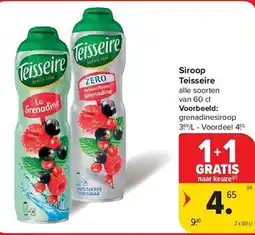 Carrefour Siroop teisseire aanbieding