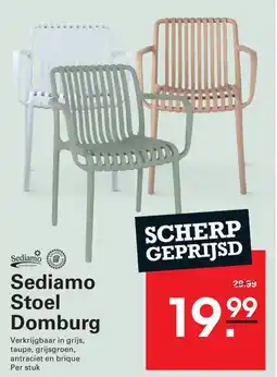 Sligro Sediamo stoel domburg aanbieding