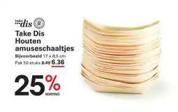 Sligro Dis take dis houten amuseschaaltjes aanbieding