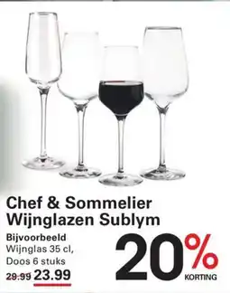Sligro Chef & sommelier wijnglazen sublym aanbieding