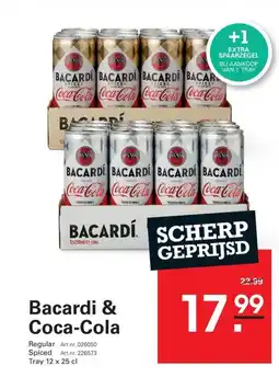 Sligro Bacardi & coca-cola aanbieding