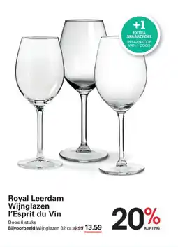Sligro Royal leerdam wijnglazen l'esprit du vin aanbieding