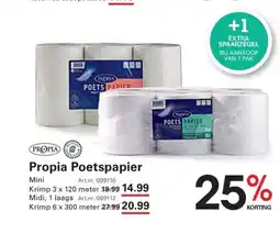 Sligro Propia poetspapier aanbieding