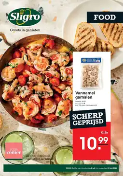 Sligro Vannamei garnalen aanbieding