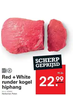 Sligro Red + white runder kogel hiphang aanbieding
