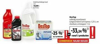 Colruyt Destop onderhoud leidingen javel aanbieding