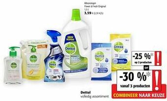 Colruyt Dettol allesreiniger power + fresh original aanbieding