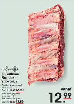 Sligro O'sullivan runder- shortribs aanbieding