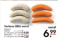 Sligro Varkens bbq worst aanbieding