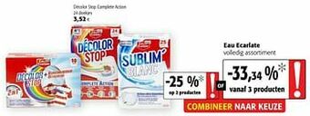 Colruyt Eau ecarlate décolor stop complete action aanbieding