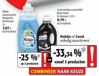 Colruyt Robijn wasverzachter morgenfris aanbieding