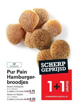 Sligro Pur Pain Hamburgerbroodjes aanbieding