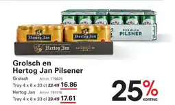 Sligro Grolsch en hertog jan pilsener aanbieding