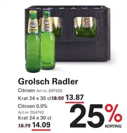 Sligro Grolsch radler aanbieding