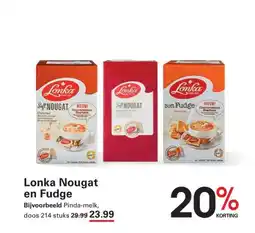 Sligro Lonka nougat en fudge aanbieding