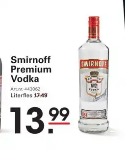 Sligro Smirnoff premium vodka aanbieding