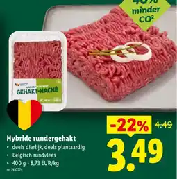 Lidl Hybride rundergehakt aanbieding