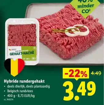 Lidl Hybride rundergehakt aanbieding