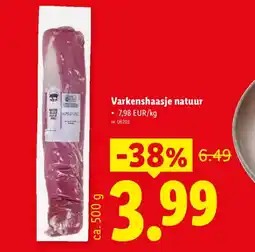 Lidl Varkenshaasje natuur aanbieding